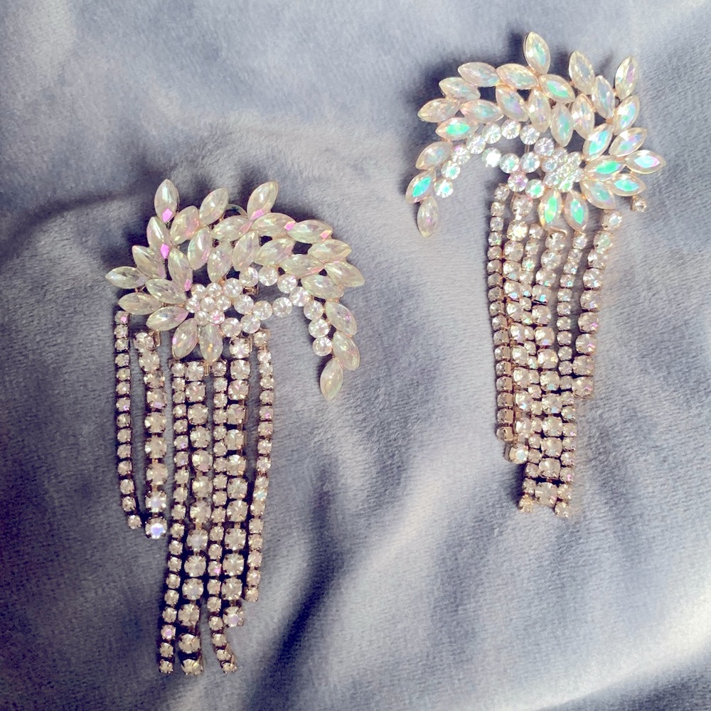 ZARA AB gold-tone rhinestone earrings